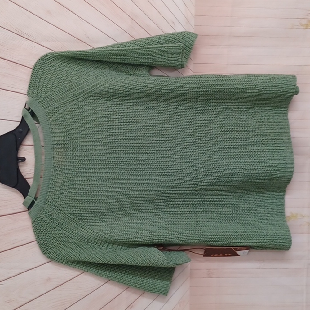 Sage Green Knitted Knit Kerisma Top - Picture 3 of 7